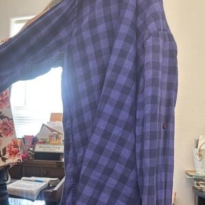 Splendid Blue Plaid Button Down Shirt